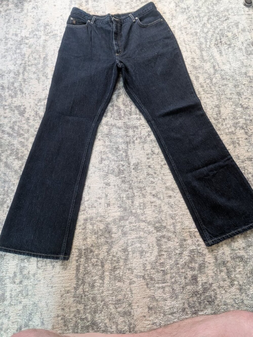 Land' End Women's Size 14 Dark Wash Bootcut Stretch Denim Jeans Classic Fit